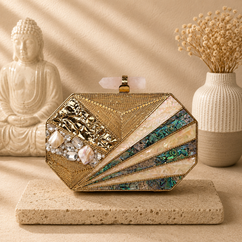 Abalone Fan Mother-of-Pearl Clutch
