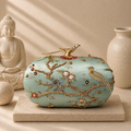 Peacock Clasp Oval Clutch