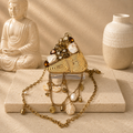 Mini Gold Triangle Charm Clutch