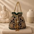 Velvet Sequin Potli Bag