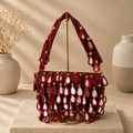 Teardrop Mirror Fringe Handbag