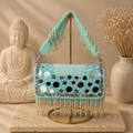 Mirror Pearl Fringe Handbag