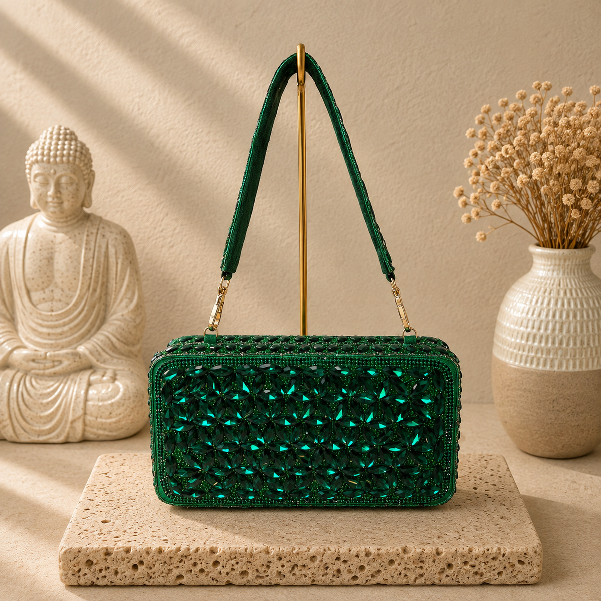 Crystal Bloom Mini Handbag