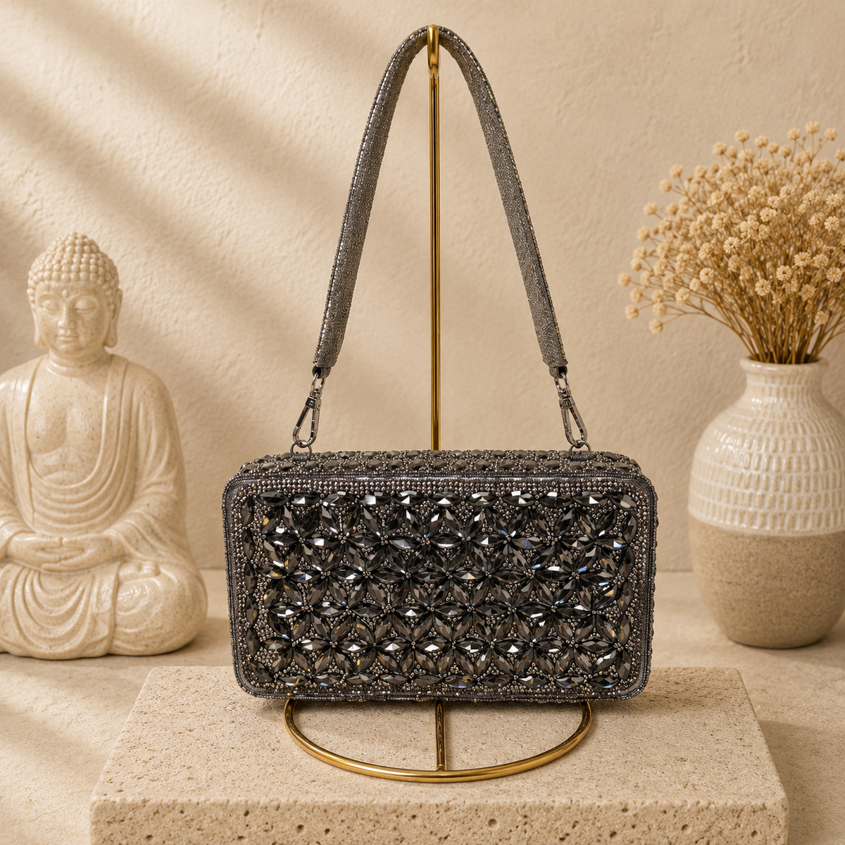 Crystal Bloom Mini Handbag