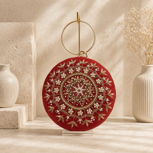 Bangle Clutch Red | color:red