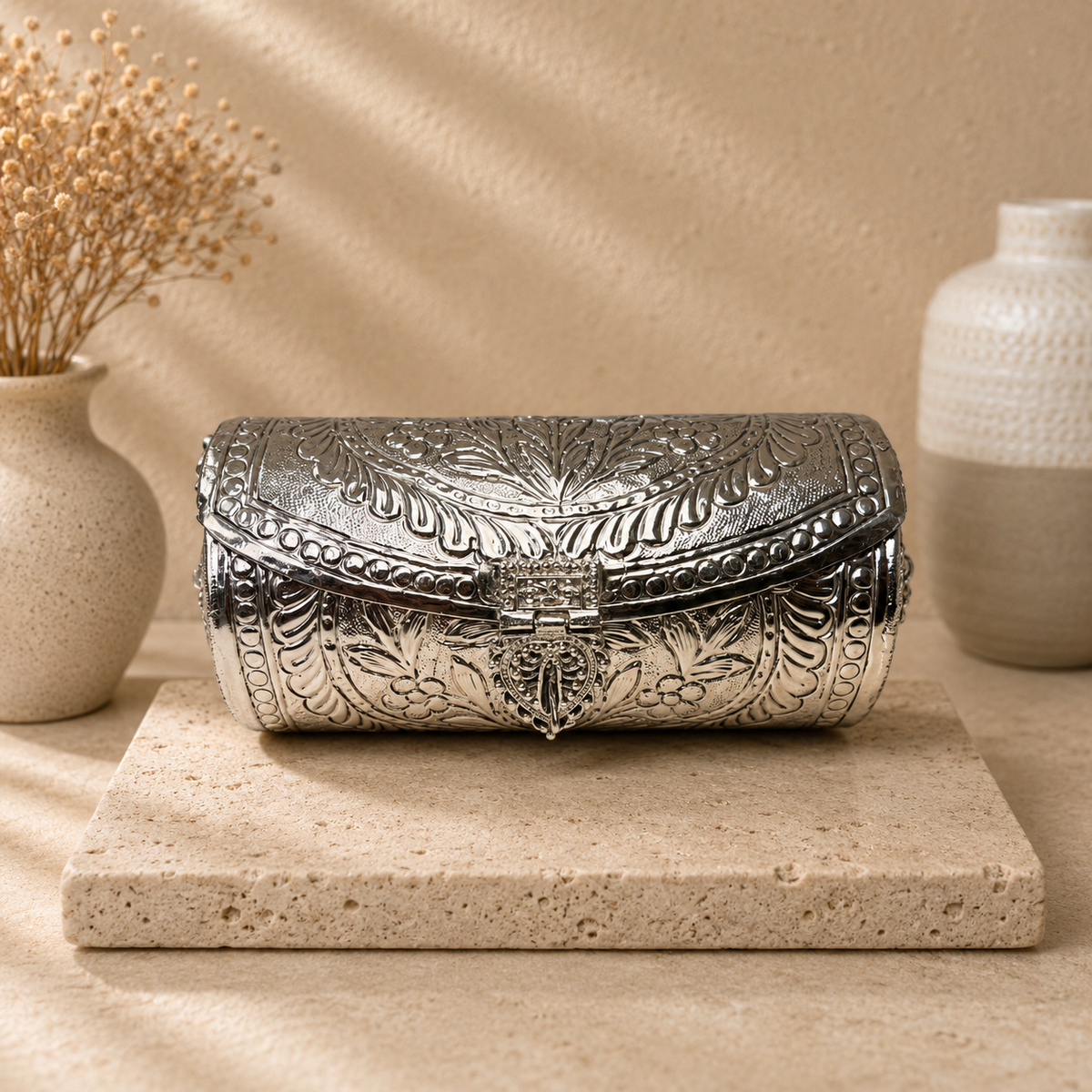 Vintage Scroll Brass Handbag
