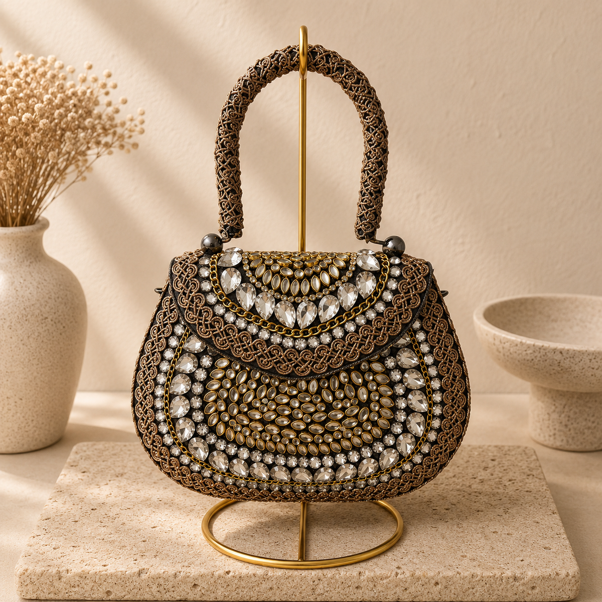 Kundan Jewel Handbag