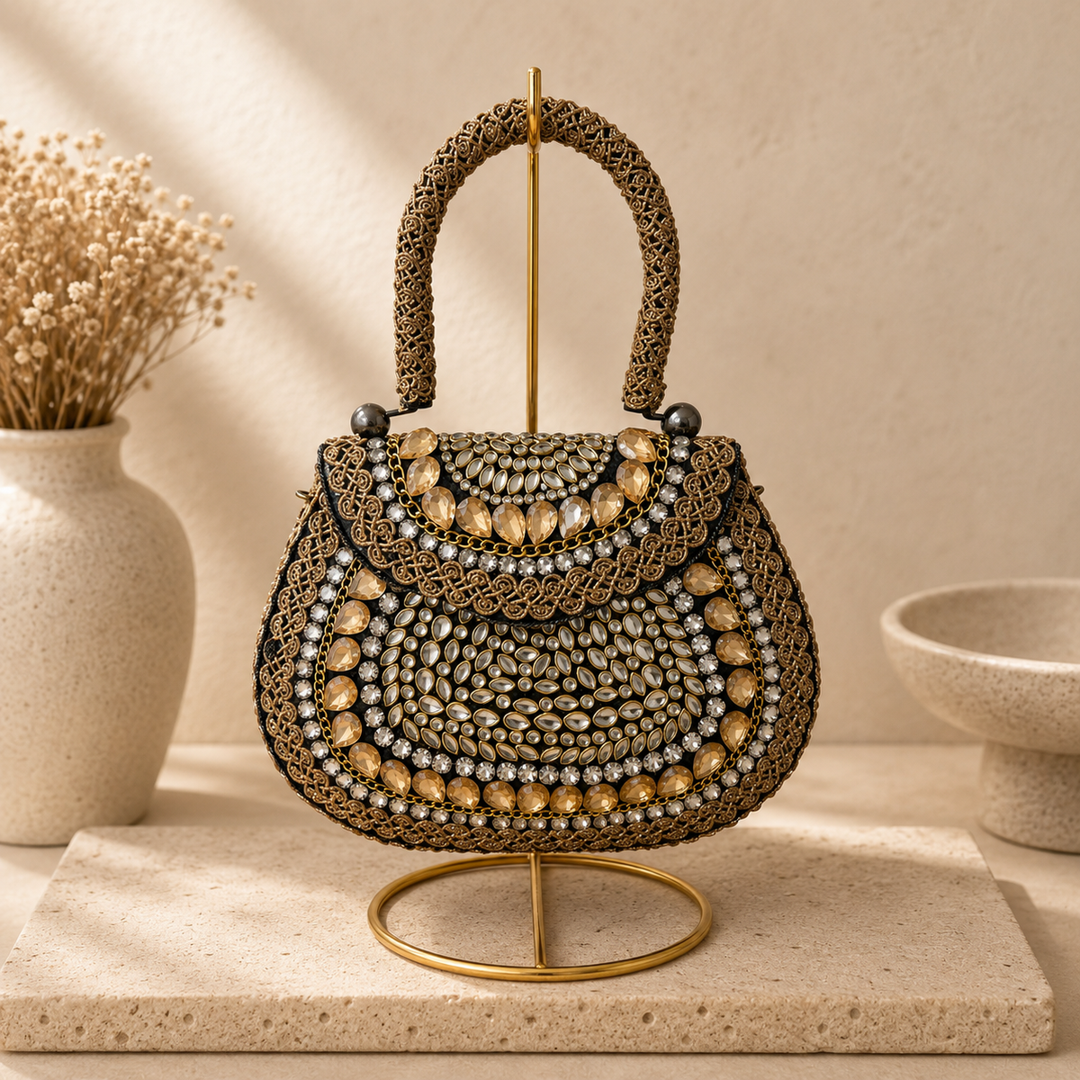 Kundan Jewel Handbag