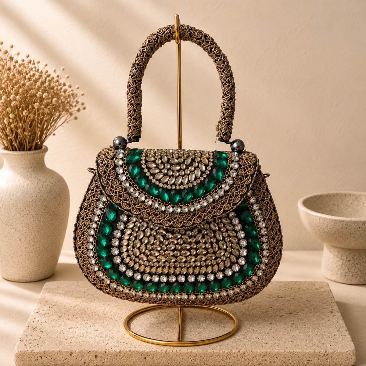 Kundan Jewel Handbag